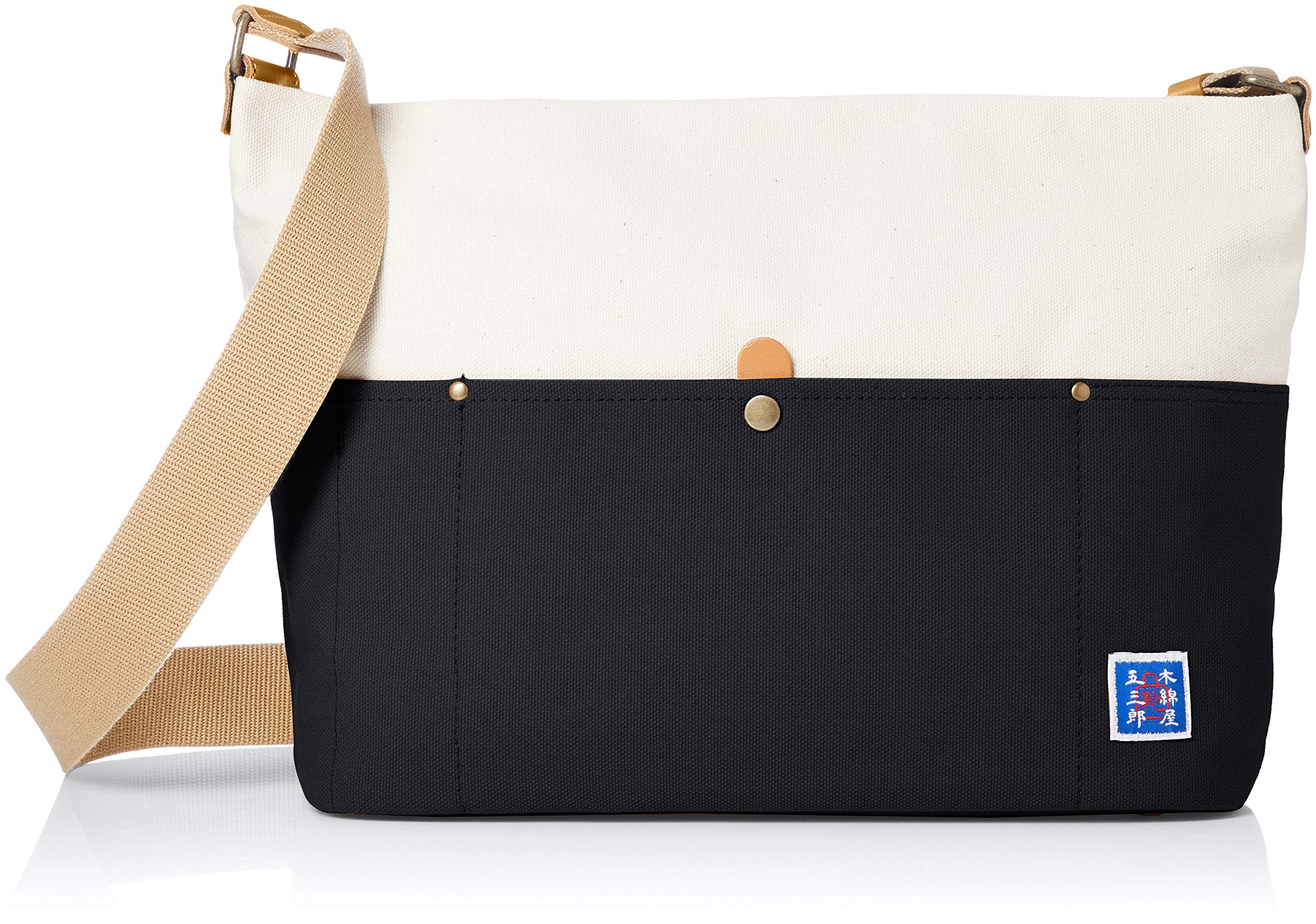 

Shoulder bag M Gosaburo Mokinya Canvas combination Made in Toyooka Hyogo the holy land of Navy [Kiwada] City, Prefecture, bags, Темно-синій