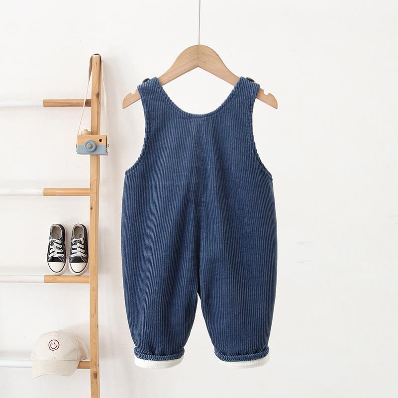 2025 Winter Cord-Latzhose im koreanischen Stil für Babys (0-3 Jahre) - Süßes Einteiler-Outfit