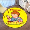 Custom Name Chucky Printed Round Rug Carpet Chair Rug Area Rug Entryway Doormats,for Office Chair Living Room Bedroom Kitchen Room.
