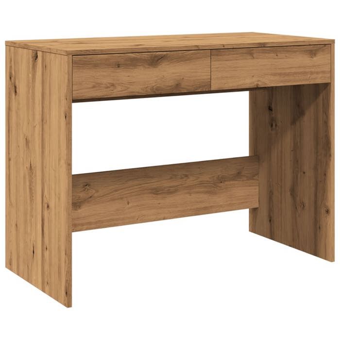 VidaXL Bureau chêne artisanal 101x50x76,5 cm bois d'ingénierie, bureau de travail, bureau d'étude, bureau à domicile, bureau 856765