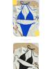 Dámské sexy bikiny s halterovým výstřihem v jednobarevném provedení - dvoudílné na dovolenou