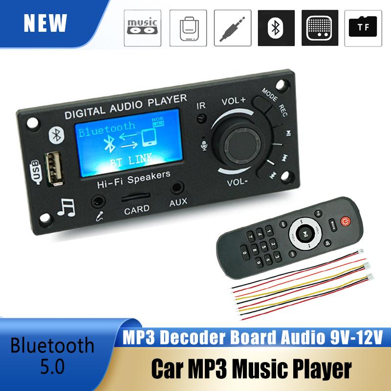 

Плата автомагнитолы Bluetooth Автомобильный комплект Модуль проигрывателя музыки Беспроводная плата MP3-декодера 9В-12В WMA Аудио без потерь USB AUX TF Динамик