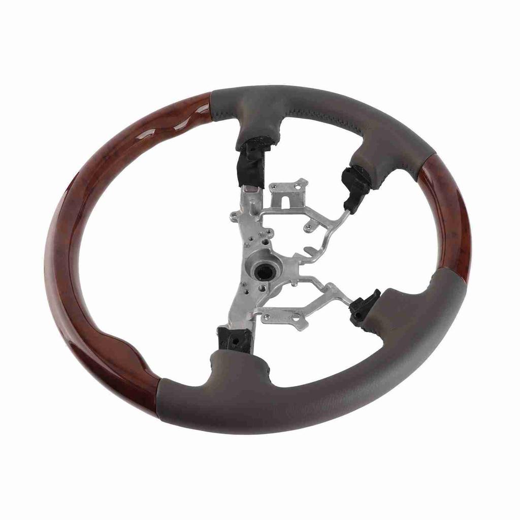 15,6 Zoll Upgrade Lenkrad Grau Leder Holzmaserung Passend für CamryLandcruiserPradoHilux