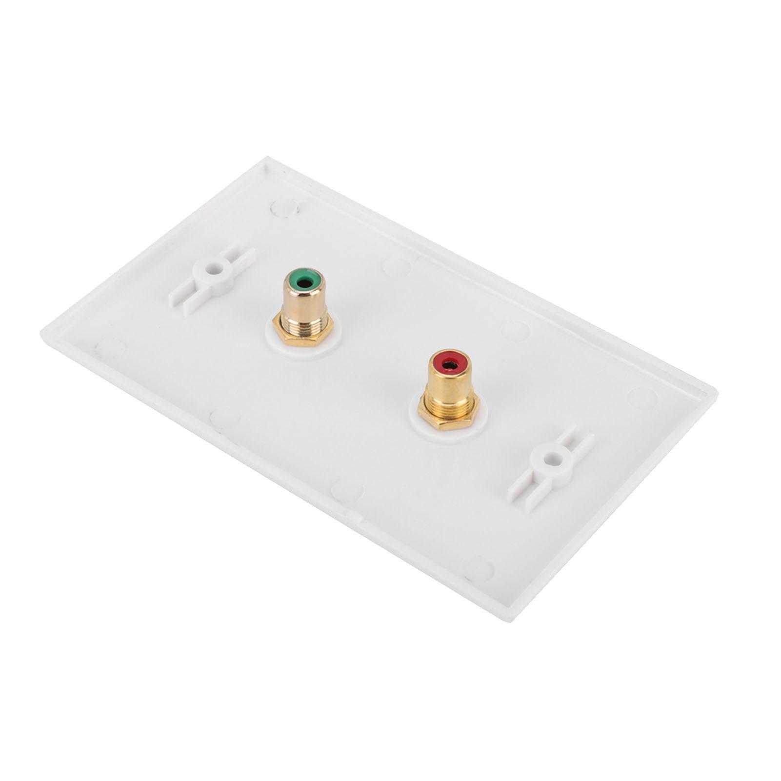 

Multi Functional 2 RCA Interfaces Wall Plate Panel for Office Building US Standard