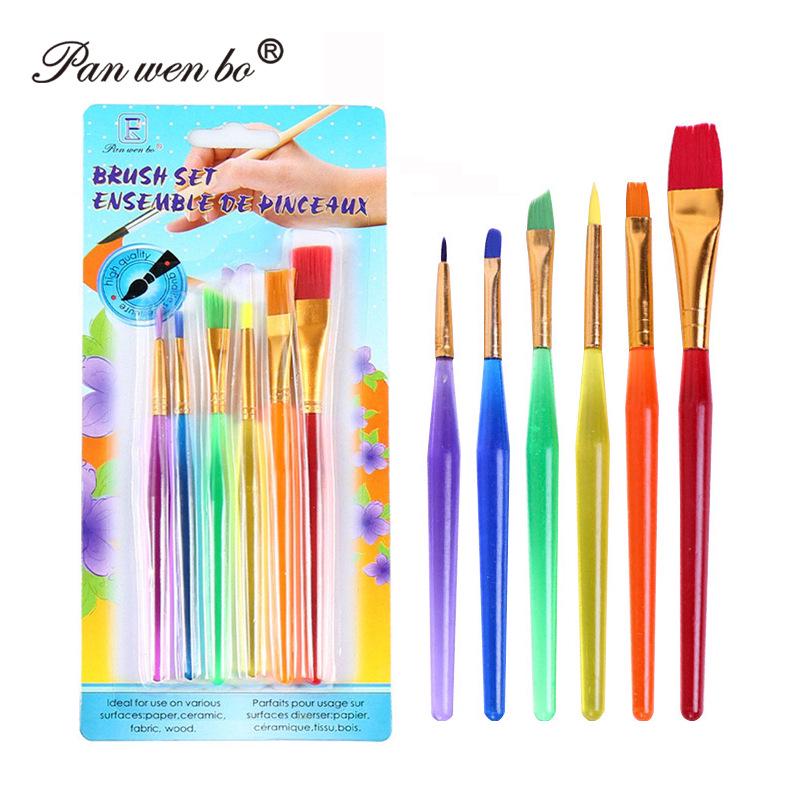 Set di 6 pennelli per pittura in nylon cross-border con gesso ad acqua e materiali artistici fai da te