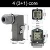 HDC-HA Rectangular Heavy Duty Connector 4, 5, 6, 8 Pin Waterproof Aviation Industry Plug Socket 250V 10A/16A Zinc Alloy Housing