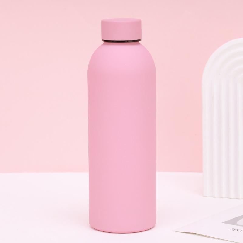 Small Mouth Bottle Insulated Cup Portable Outdoor Sports Water Cup Rubber Paint Water Cup