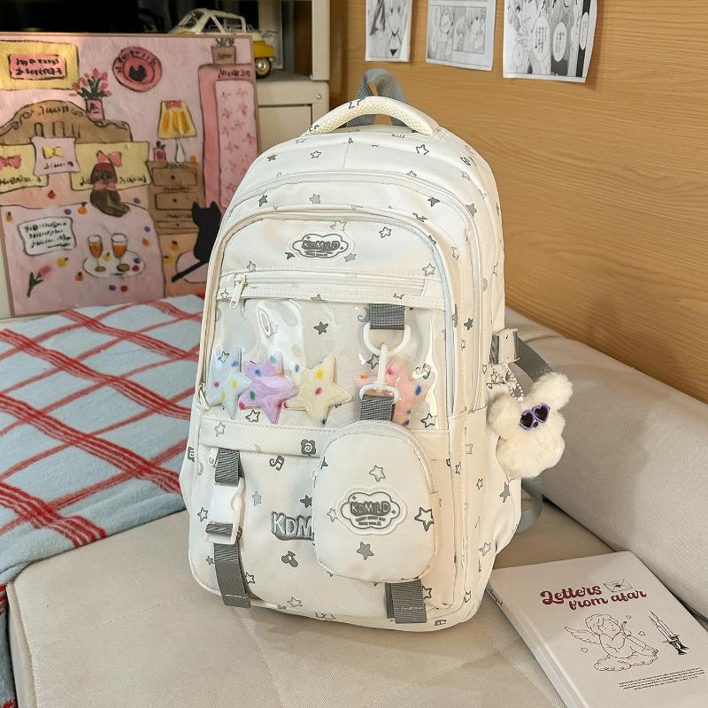 Pain bag girl candy contrasting color large-capacity dopamine schoolbag high value primary and secondary school students two-piece backpack
