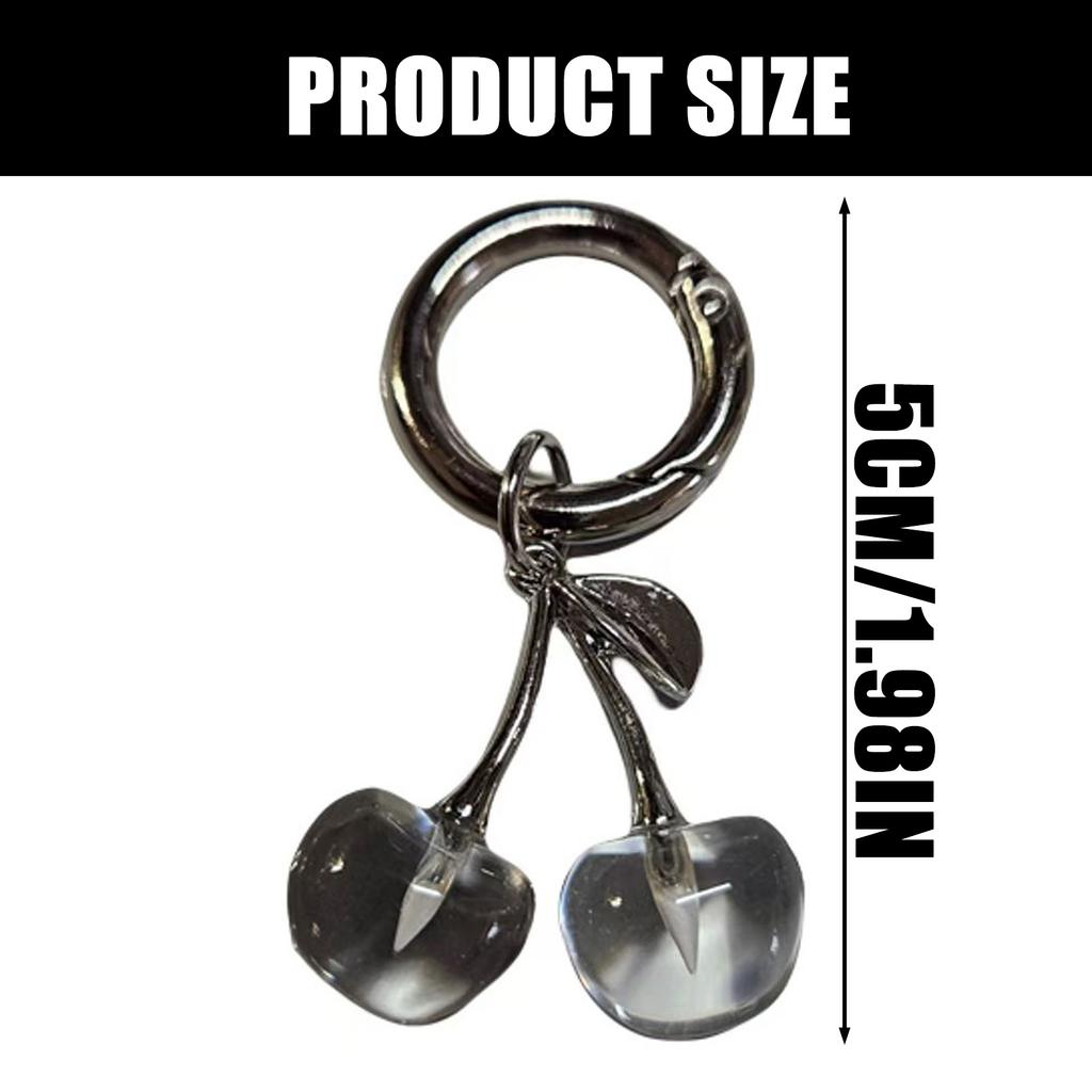 Cherrys Keychain Pendant Lovely Sturdy Alloy Charm for Bags and Car Fashionable Accessory for Trendsetters Outfits