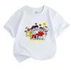 Kids Boys Girls Casual Short Sleeve O-Neck 100% Cotton T-Shirt Cute Cartoon Friends Group Print Soft Breathable Summer Tops for Children Daily Wear Bi