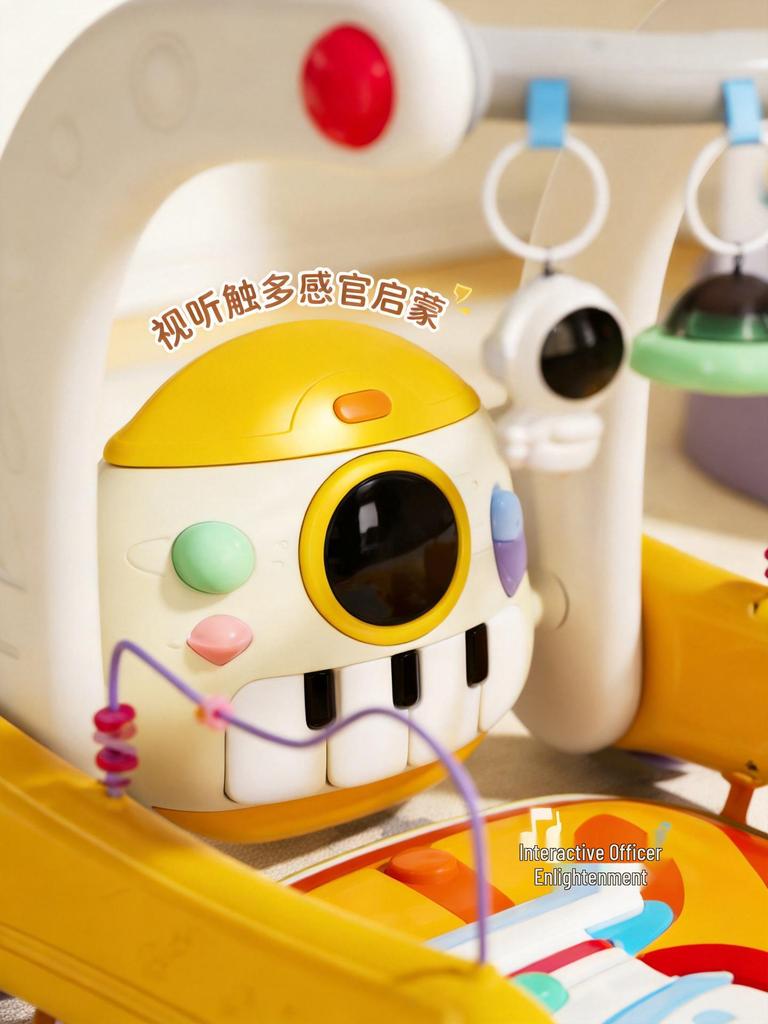 Multifunktionaler Baby-Pedal-Klavier-Gehwagen: Frühes Lern- & Fitnessspielzeug für Neugeborene & Kleinkinder (0-3 Jahre)
