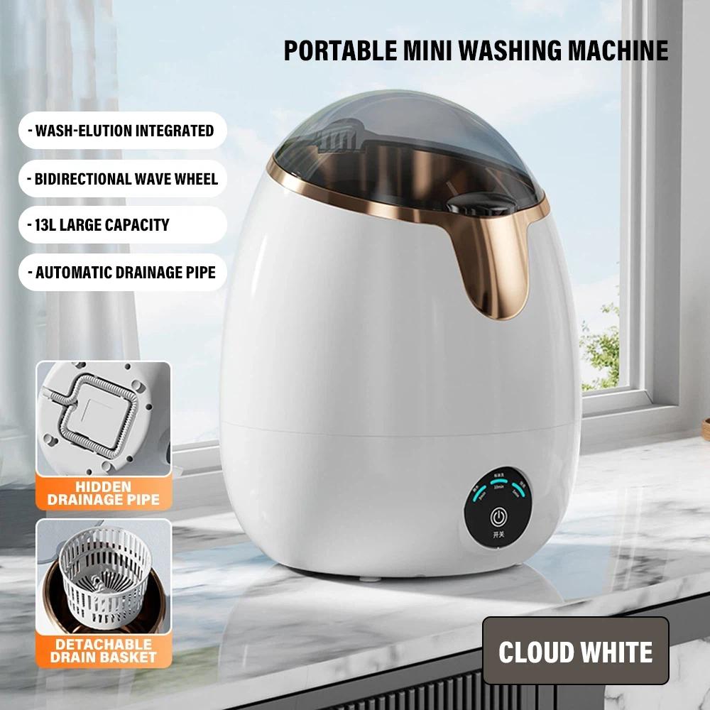 Mini Semi Automatic Single Tub Washing Machine with Top Transparent Window 5kg Capacity Household Use Metal & Plastic