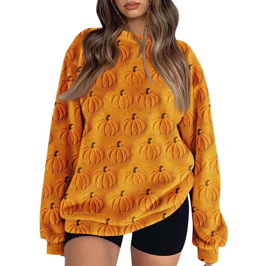 Colorblock genser for kvinner Langermet rund hals Uformell Komfortabel løs lett genser for kvinner