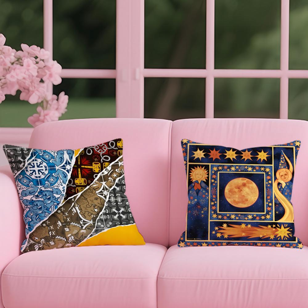 Russian porcelain Cushion Cover Reversible Plush Pillow Cover – For car, sofa, bedroom, perfect as a gift.