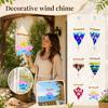 Metal Garden Wind Chime Hanging Decoration with Leaf Design Creative Outdoor Yard Ornament for Patio Porch and Home
