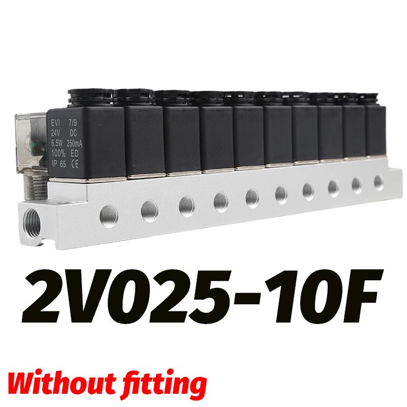 2V025-08 06 Pneumatic Solenoid Valve - 2 Way 2 Position Normally Closed NC 1/4 Port Air Control Valve 12V 24V 110V 220V AC DC