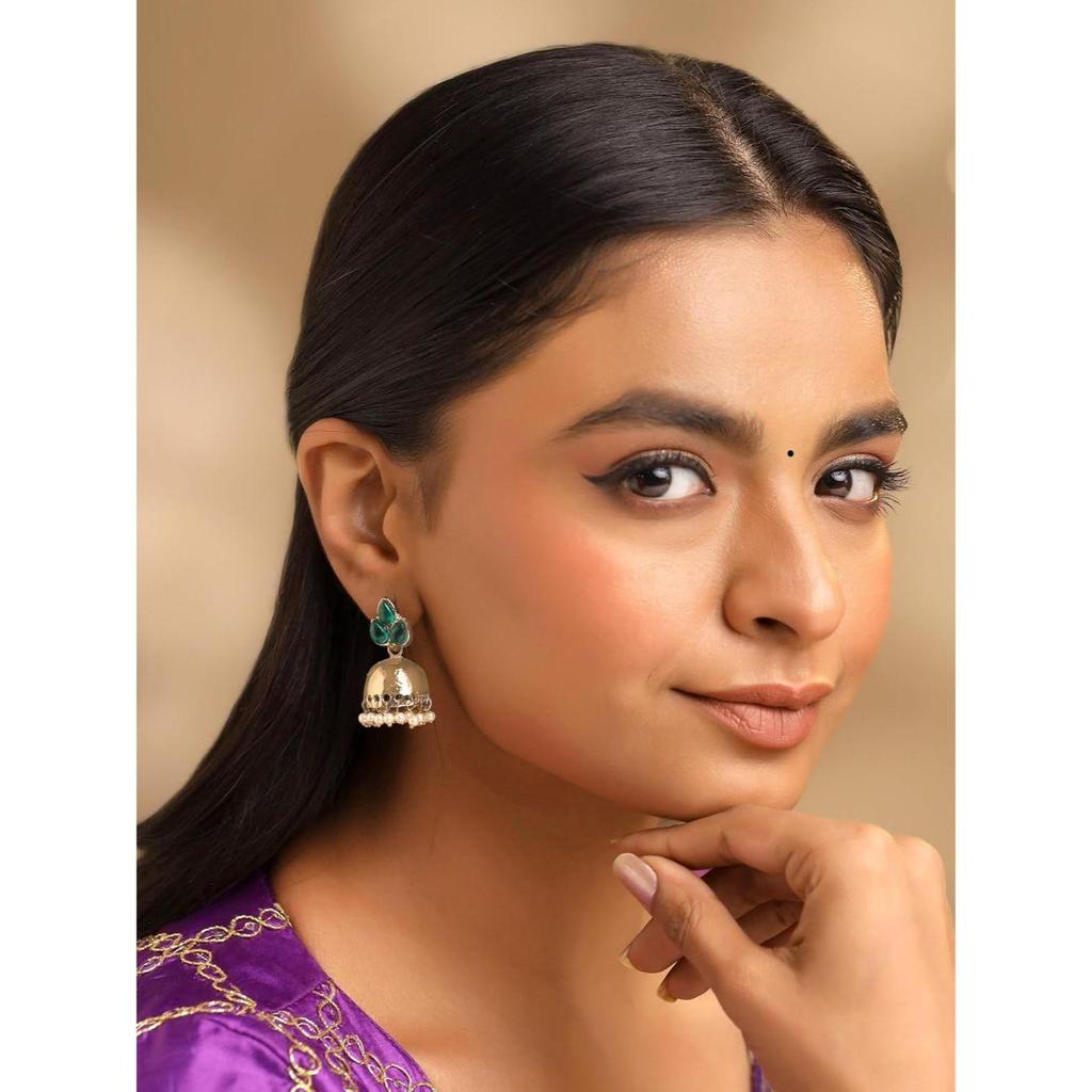 Earrings for Women and Girls | Traditional Jhumka | Gold Plated Earring | Accessories Jewellery for Women | Birthday Gift for Girls and Women