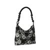 Fashionable And Simple Nylon Bucket Bag With Charming Bead Accents For Everyday Use
