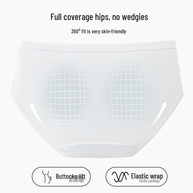 Duck Duck Women's Pure Cotton Antibacterial Seamless Briefs