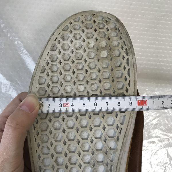 PULL&BEAR Leather Plain Toe Sneakers Men’s 41 Brown Casual Trainers(USED)