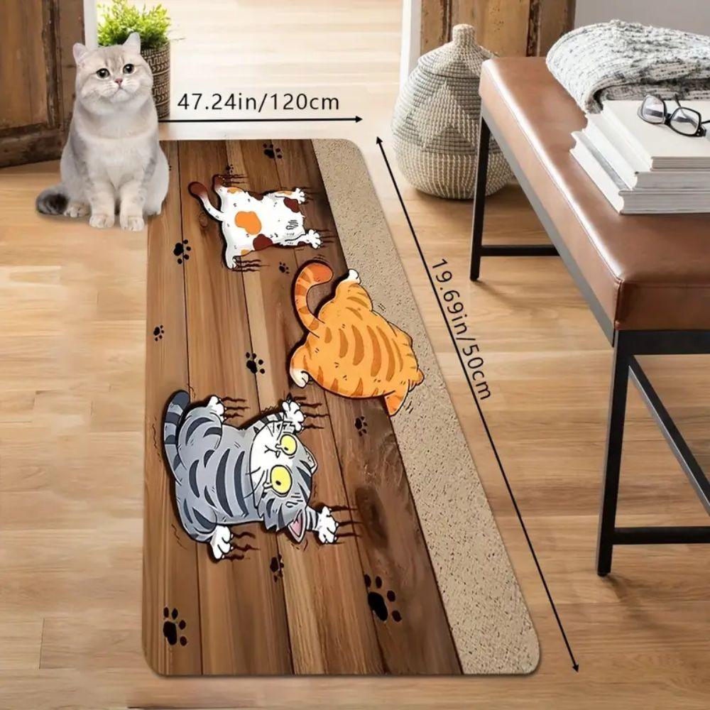 Cartoon Kitten Design Spring Summer Decoration Door Carpet Bedroom, Living Room, Bathroom Bathroom Home Decoration Carpet