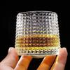 Yousheng Ribbed Glass Drinking Cup Easy To Clean Dishwasher Safe Drinking Glasses Wine Dessert Containers Tableware