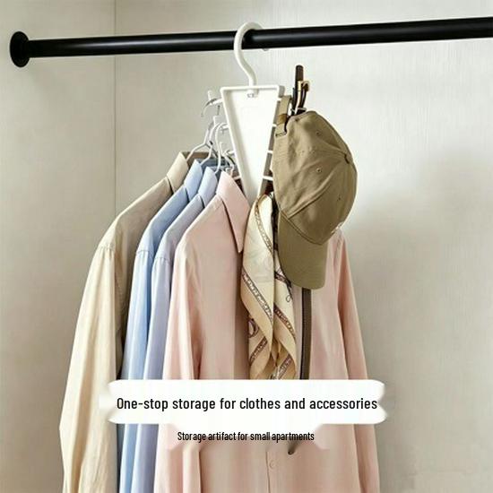 ABS V-Shaped Double-Sided Stackable Clothes & Hat Hanger Rack