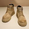Martin boots high-top retro British style flip shoes medium-top boots inner height-increasing shoes autumn