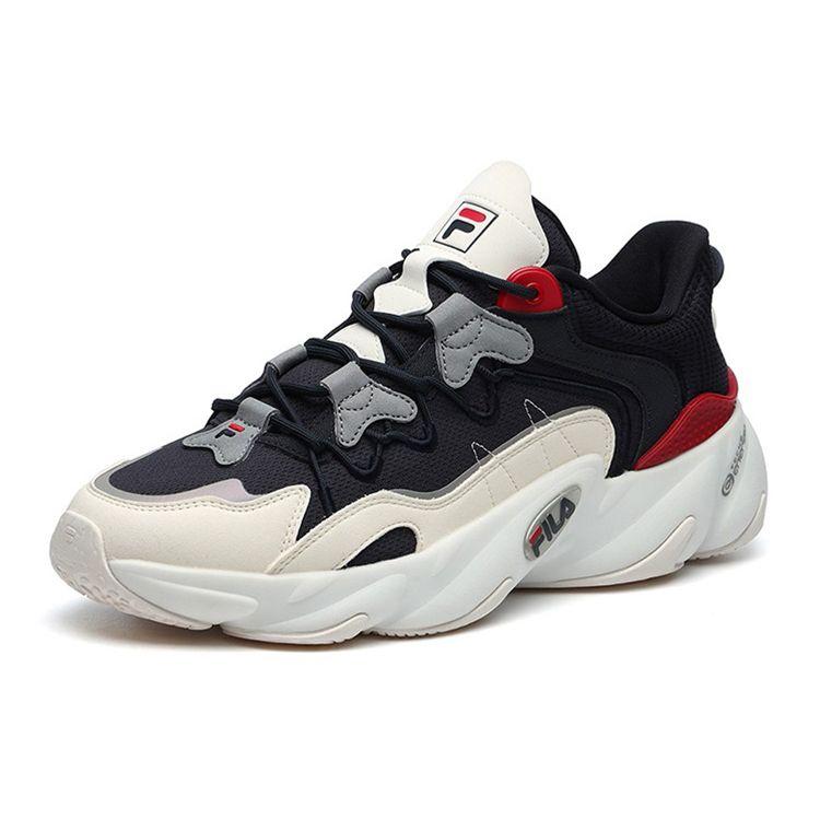 Fila Heritage Retro Color Block Sports Low Top Casual Running Shoes Men Sneakers Black White F12M141105FNG