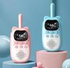 2PCS Kids Walkie Talkie Mini Phone Call Cartoon Talkie Walkie Toys 22 Channels 2 Way Radio 3KM UHF Radio Interphone Toy Gifts