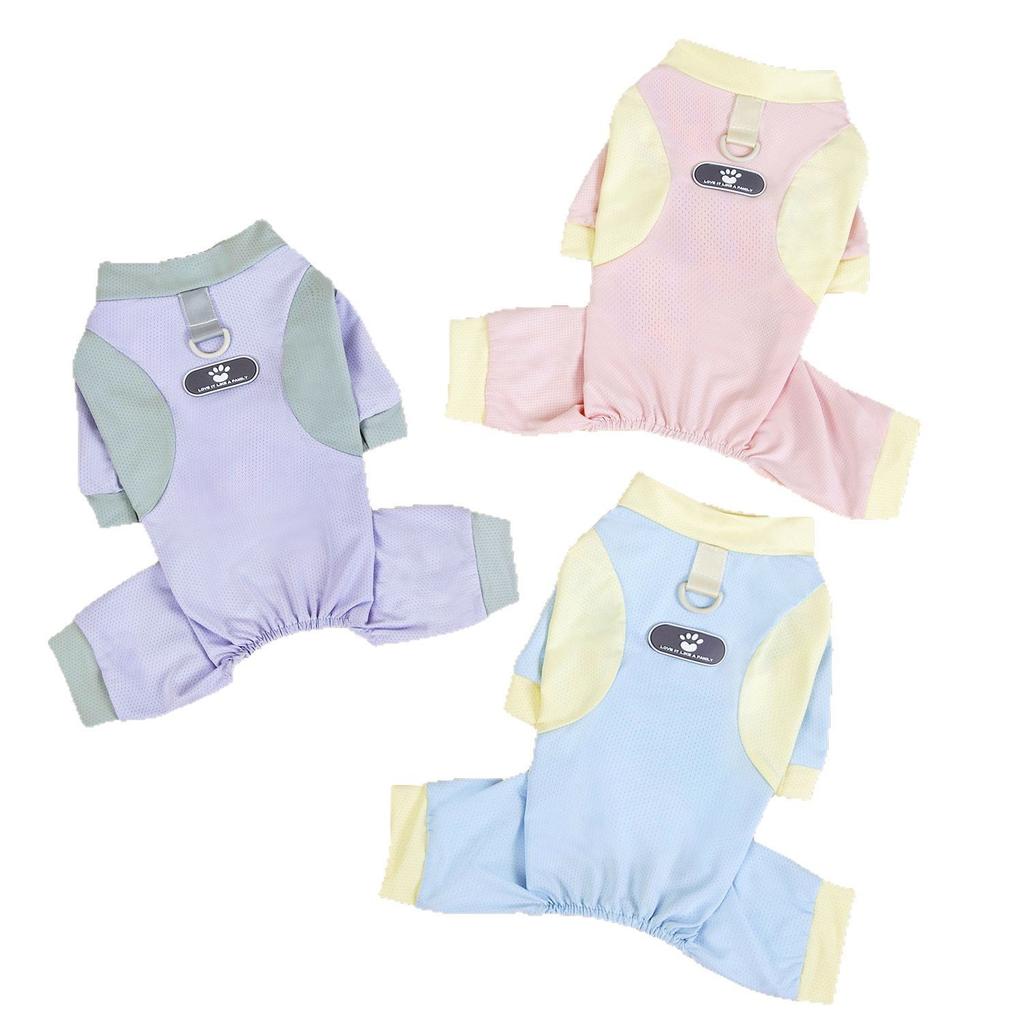 Summer thin ice silk teddy dog clothes, small dog spring clothes, cat-specific small clothes, pet clothes