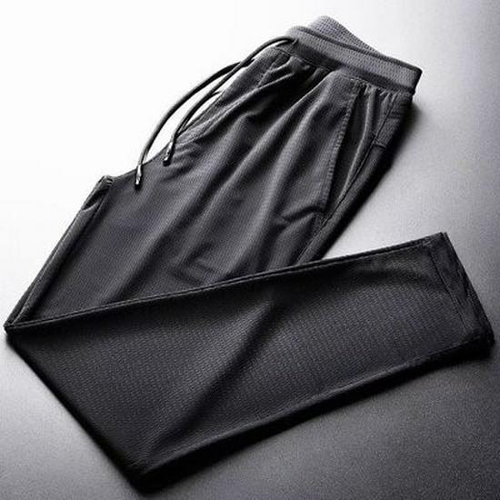 Affordable Men's Wide-Leg Ice Silk Mesh Quick-Dry Plus Size Casual Pants for Summer