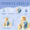 2D Flat Vintage Virgin Mary & Jesus Acrylic Desk Decor Plaque, Floral Garland Design, Suitable for Wall Decoration, Porch, Room, Villa, Accents Home,
