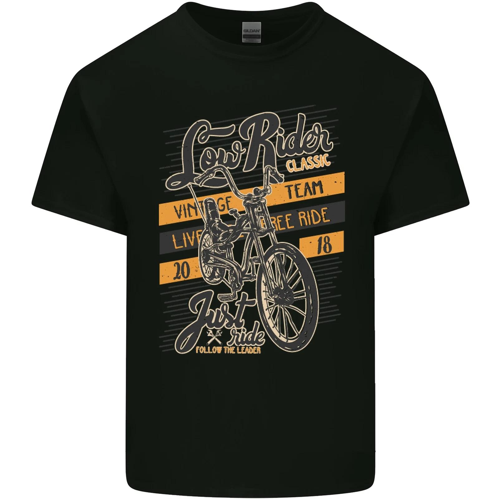 Low Rider Classic Chopper Biker Motorcycle Kids T-Shirt Childrens S