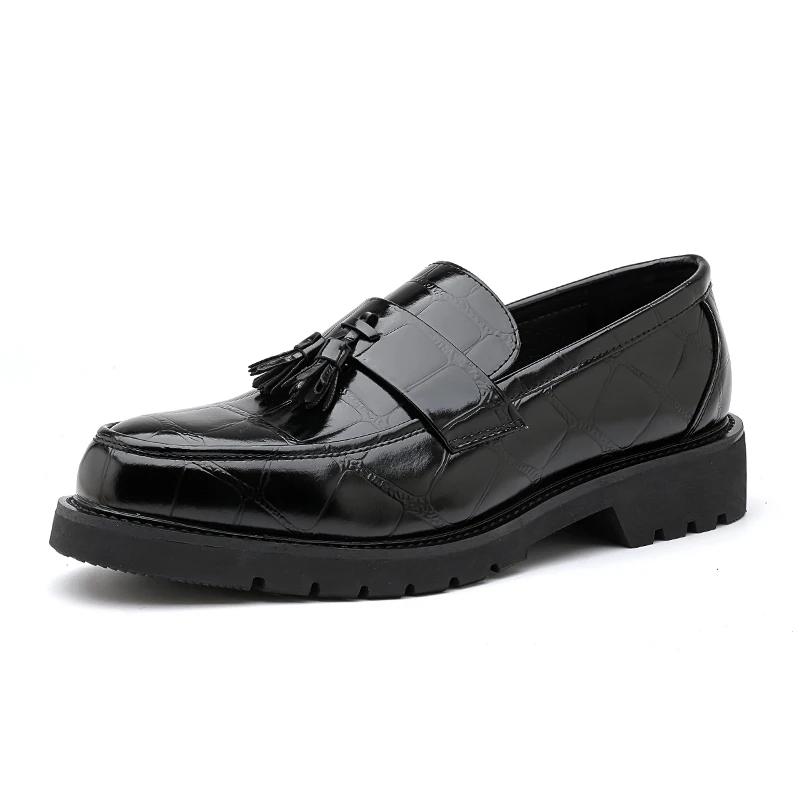 

Мужские лоферы с кисточками, повседневная модная обувь слипоны, туфли для джентльменов 46