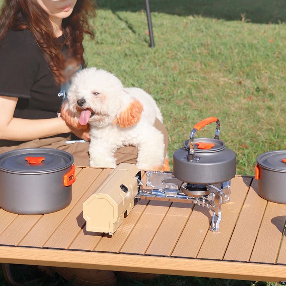 Portable Camping Cassette Stove Folding Gases Burner Butane Stove 2600W with Carrying Bag Outdoor Electronic Ignition Equipment