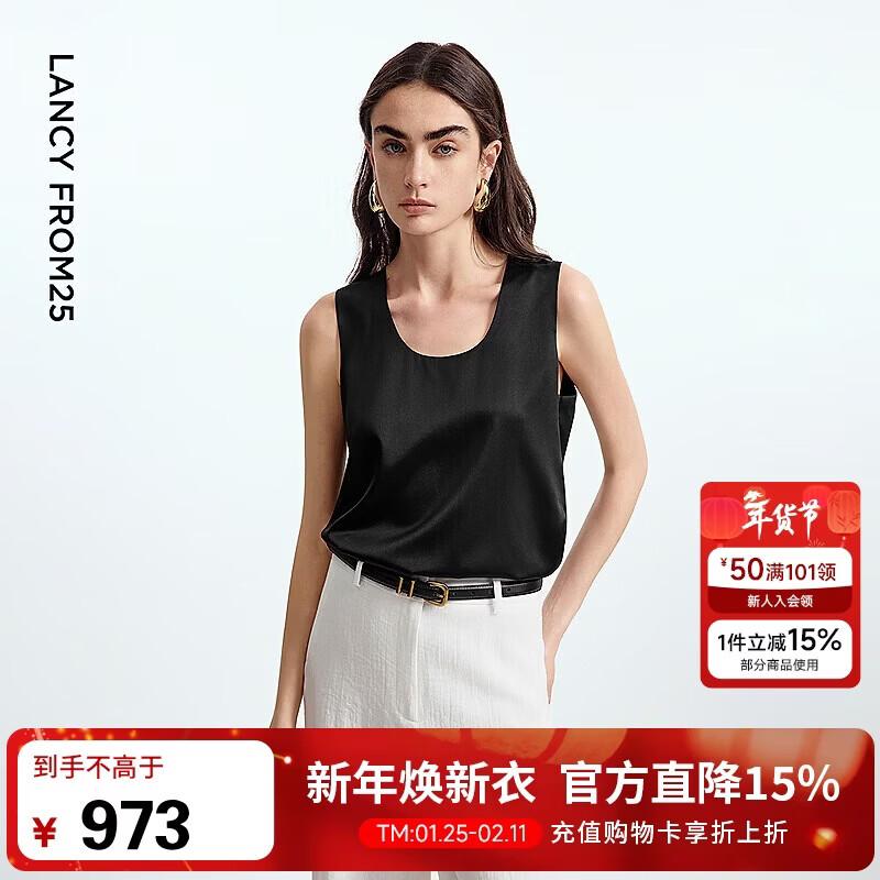 LANGZI Women s Slim Fit Sleeveless Cami Tank Top M