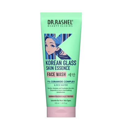 DR.RASHEL Korean Face Wash | With Rice Water & 1% Ceramide Complex | Brightening | Hydrating | Gentle Cleanser For All Skin Types | 100ml