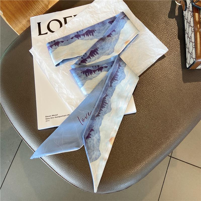 Retro Chinese Headband & Silk Ribbon Scarf: Elegant Horse Racing Decor for Bags & Hair