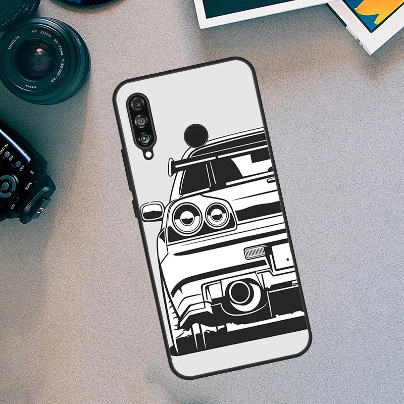 JDM Car For Huawei Nova Y70 Y91 Y72 Y73 Y60 Y90 Y61 8i 7i 11i 12i 12s 9 10 SE P20 P30 P40 Lite Case
