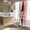 1pc Watercolor Cartoon Cute Cat Shower Curtain, Decorative Bathroom Partition Curtain with 12 Hooks, Bath Room Decoration