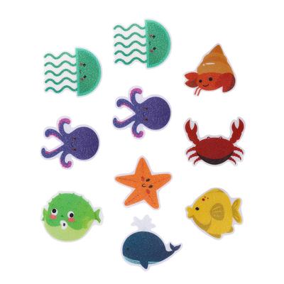 20pcs Shower Safety Treads Cartoon Marine Stickers Slipping Floor Decal Bathing Stickers Tub Pasters for Home Shop
