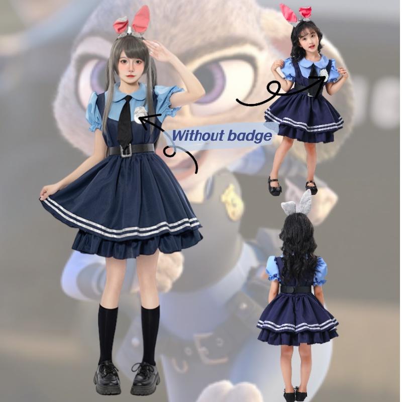 Crazy Animal City Cos Judy Bunny Cosplay Costume Set