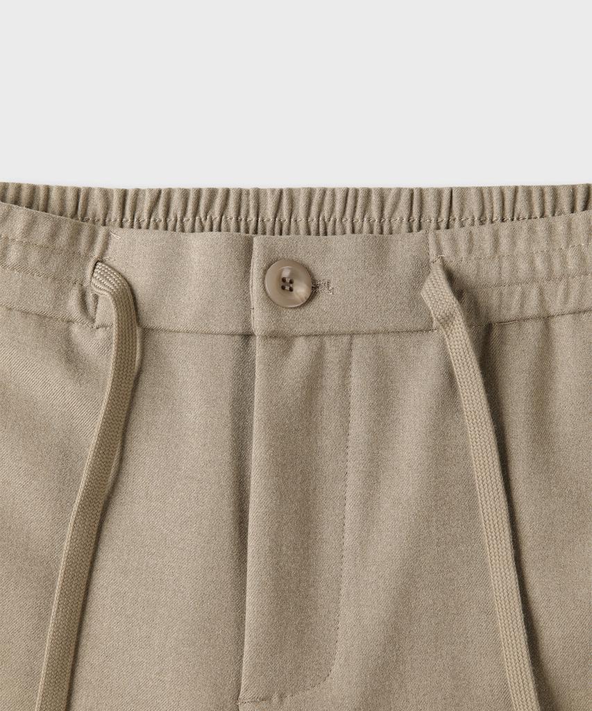 PANICALE Beige Drawstring Elastic Slacks