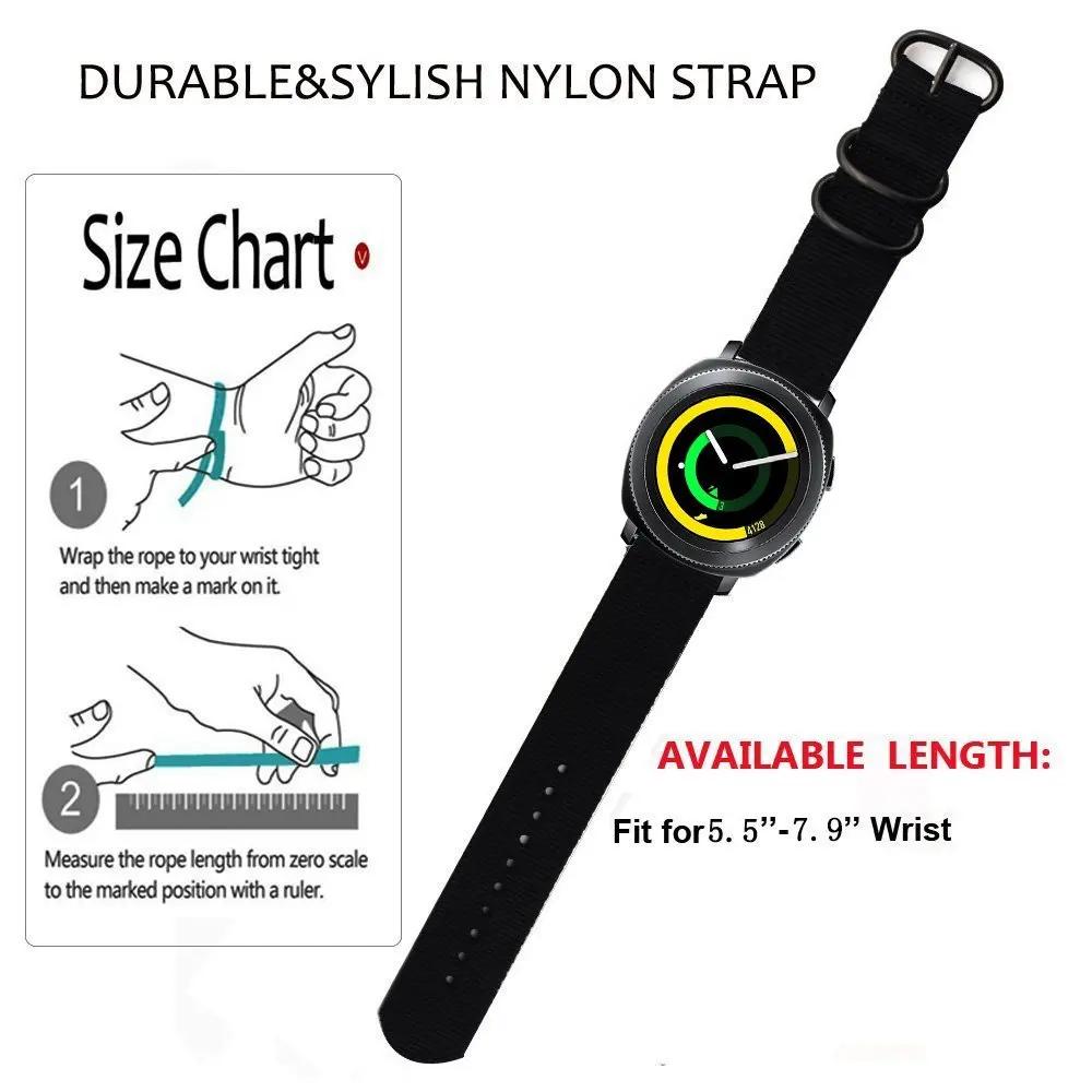 Cinturino in nylon per orologio da 18 mm 20 mm 22 mm 24 mm Per Samsung Galaxy watch 3 4 5 pro 46 mm 42 mm Active2 Amazfit Bip S3 frontier Cinturino sportivo