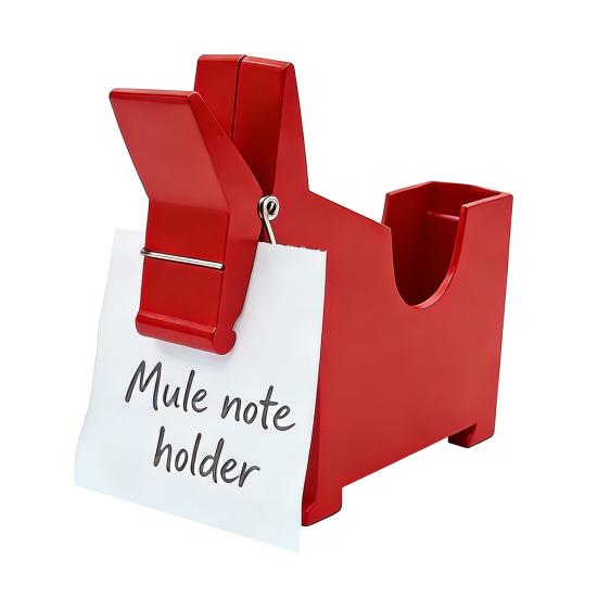 Horse Memo Pad Dispenser Desktop Plastic Standing Horse Note Pad Clip Multi-Purpose Business Card Box for School Office Home