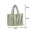 Fashion Designer Faux Fur Tote Bag for Women Handbags Autumn Winter Plush Shoulder Crossbody Bags