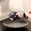 Vintage Floral Pattern Ceramic Mug Dish Set Afternoon Tea Coffee Cup Milk Cup Juice Cup Home Breakfast Cups Tea Cups Water Cups