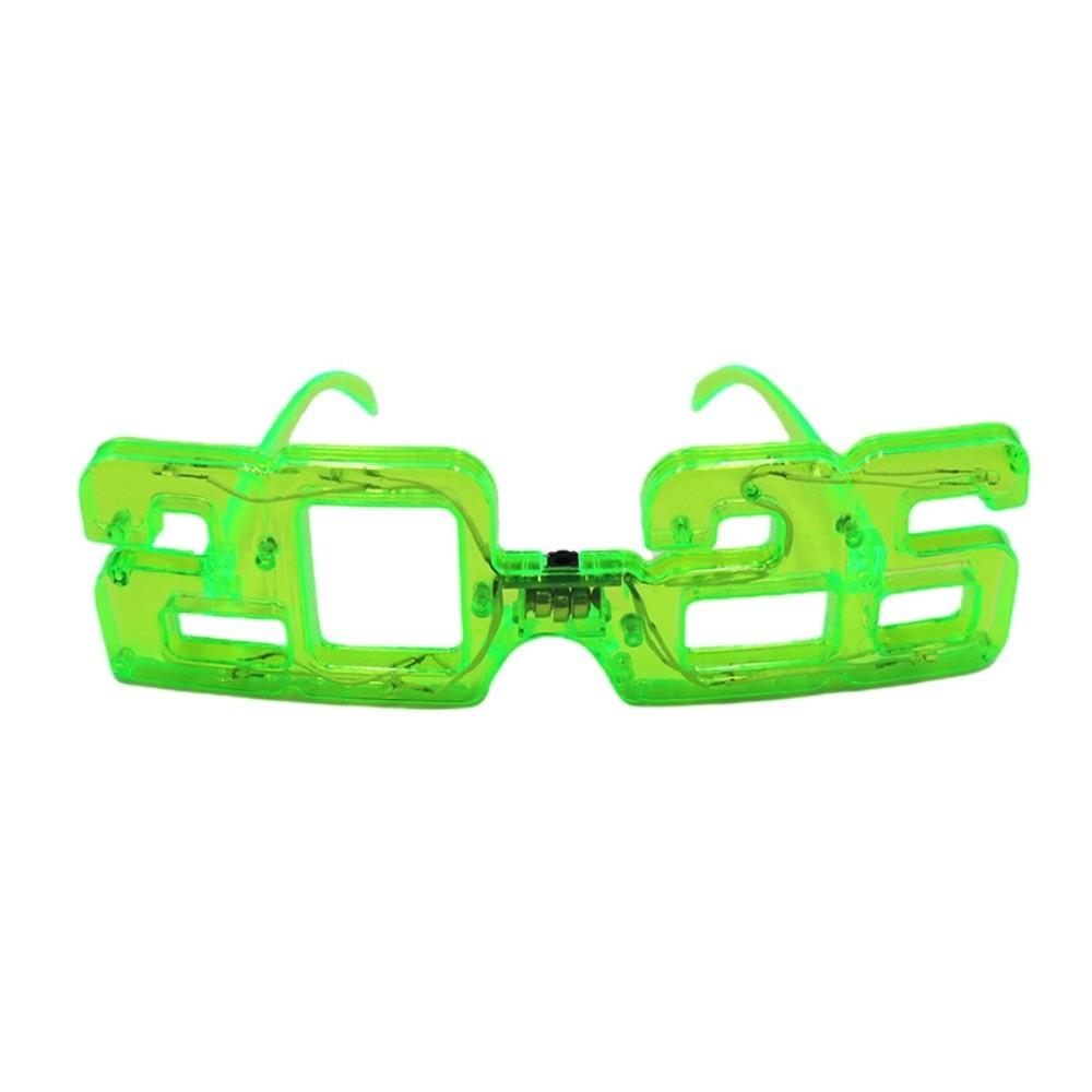 Square Shape 2026New Year Glow Glasses Number New Year Party Glasses  Decorations