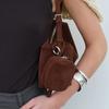 [25FALL]_Square Suede Handy Pouch_Chocolate